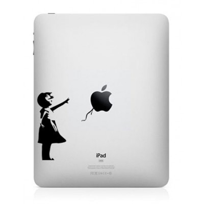 Bansky Girl iPad Sticker